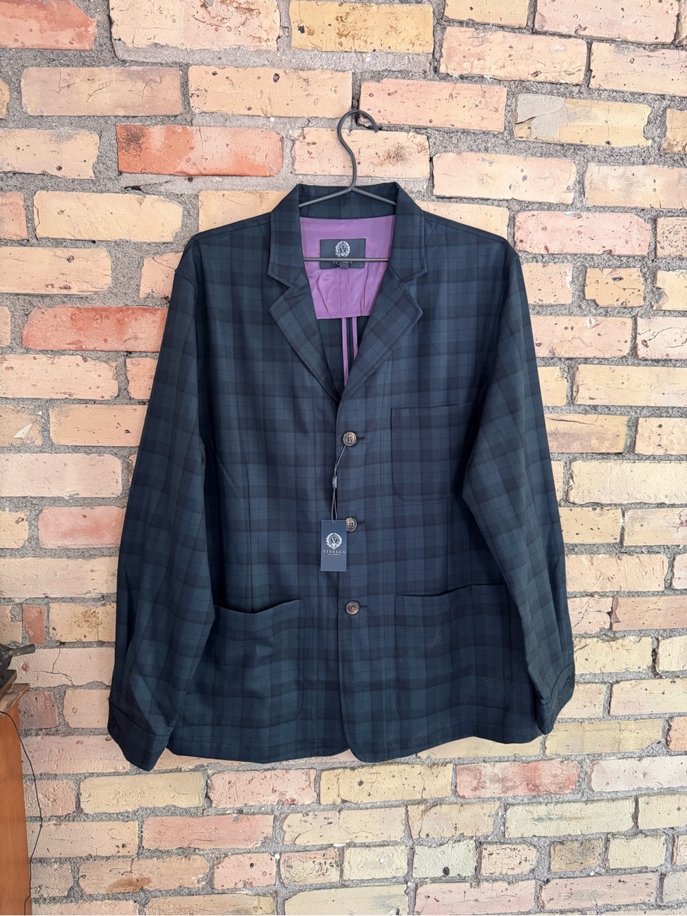 NWT Viyella Women's Blackwatch Plaid Blazer